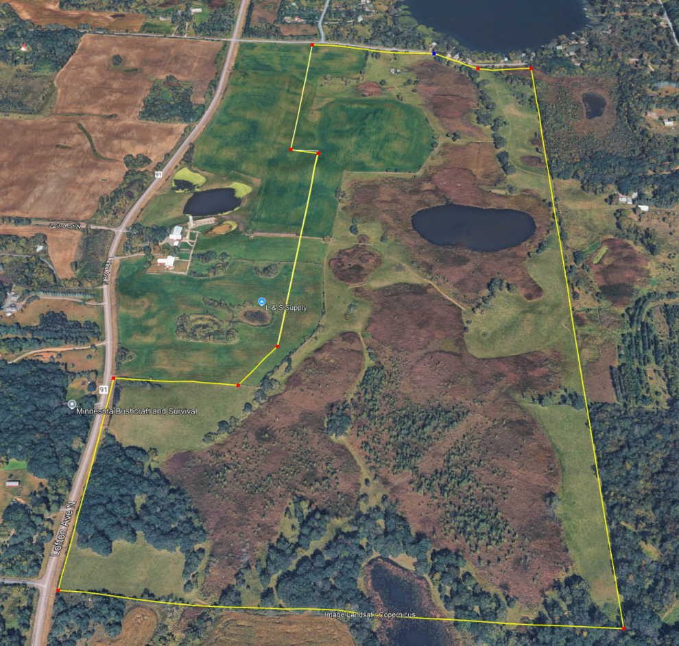BLS Aerial image of Bone Lake South Nature Area (BLSNA)